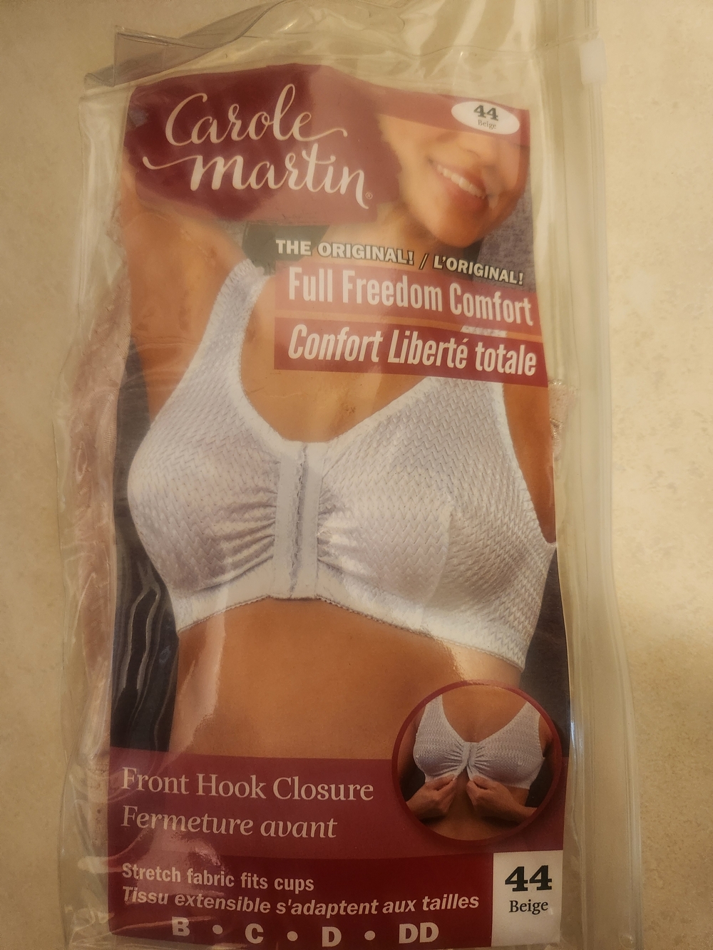 Full Freedom Comfort Front Hook Bra - Beige (44)